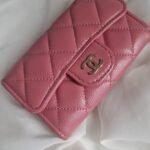 Chanel Caviar Classic Flap Card Holder Wallet pink Chanel Caviar Classic Flap Card Holder Wallet pink