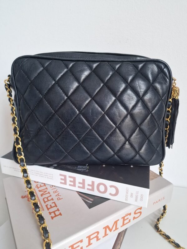 Vintage Chanel Camera Tassel Bag lambskin GHW back Vintage Chanel Camera Tassel Bag lambskin GHW back