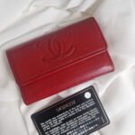 Chanel Flap Card Holder Wallet red