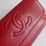 Chanel Card Holder Red caviar front Chanel Card Holder Red caviar front