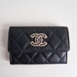Chanel 23A card holder flap wallet front