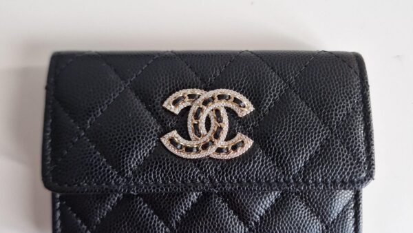 Chanel 23A card holder flap wallet front