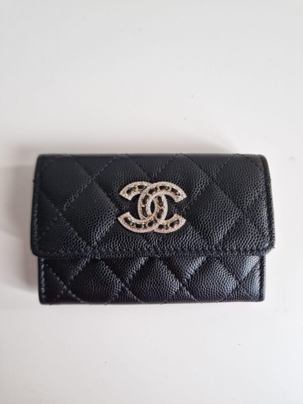Chanel 23A card holder flap wallet front