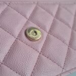 Chanel classic WOC GHW pink caviar button