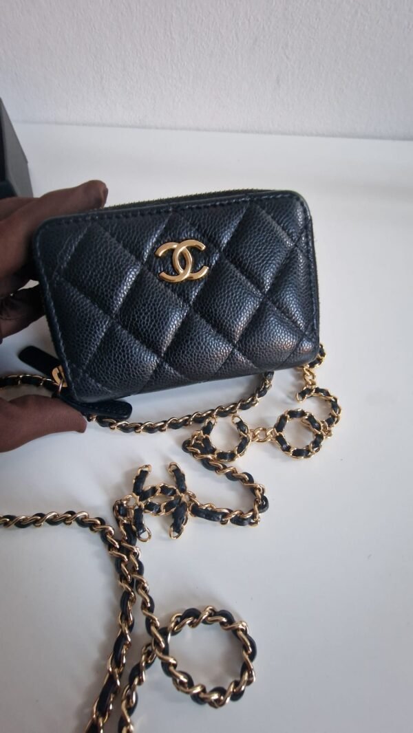 Chanel Miss Coco Quilted Zip Card Holder 2