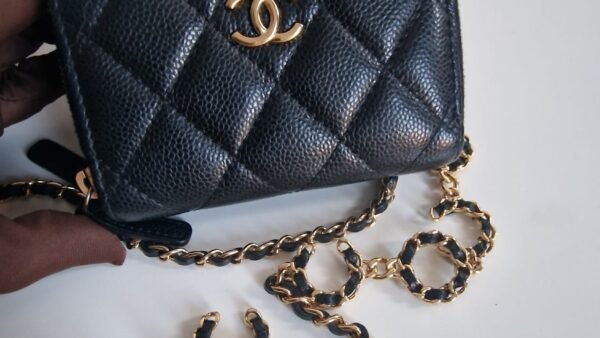 Chanel Miss Coco Quilted Zip Card Holder 2