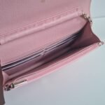 Chanel classic WOC GHW pink caviar inside 2
