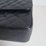 Chanel jumbo flap bag caviar leather GHW corner 4 Chanel jumbo flap bag caviar leather GHW corner 4