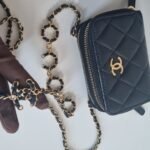 Chanel Miss Coco Quilted Zip Card Holder view 1
