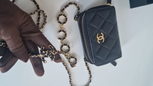 Chanel Miss Coco Quilted Zip Card Holder view 1