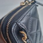 Chanel Miss Coco Quilted Zip Card Holder zipper
