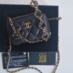 Chanel Miss Coco Quilted Zip Card Holder complete
