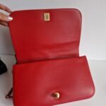 Chanel nailed flap bag in red calfskin GHW open flap