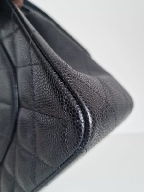 Chanel jumbo flap bag caviar leather GHW corner 2 Chanel jumbo flap bag caviar leather GHW corner 2