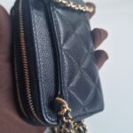 Chanel Miss Coco Quilted Zip Card Holder back