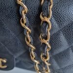 Chanel jumbo flap bag caviar leather chain Chanel jumbo flap bag caviar leather chain