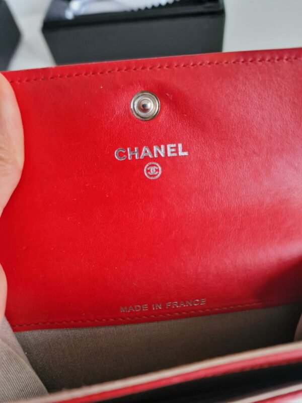 Chanel Card Holder Red caviar inside flap Chanel Card Holder Red caviar inside flap