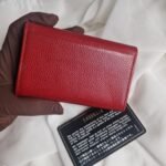 Chanel Flap Card Holder Wallet red back 2