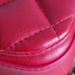 Chanel nailed flap bag in red calfskin GHW corner 3