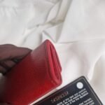 Chanel Flap Card Holder Wallet red back