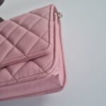 Chanel classic WOC GHW pink caviar corner