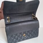 Chanel jumbo flap bag caviar leather open flap Chanel jumbo flap bag caviar leather open flap