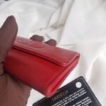 Chanel Flap Card Holder Wallet red top