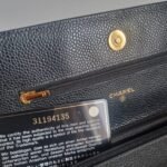 Chanel classic WOC GHW Caviar open and card