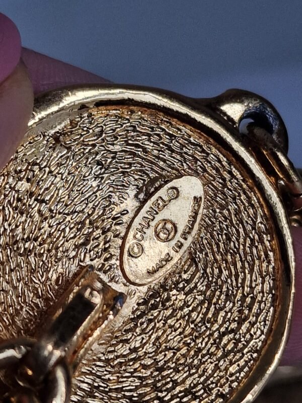 CHANEL Belt Chain Coco Vintage Necklace close-up