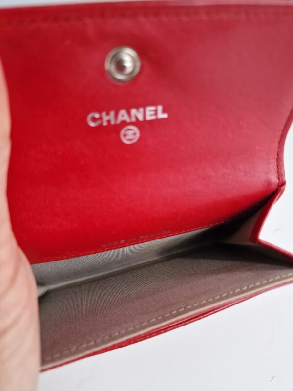 Chanel Card Holder Red caviar inside Chanel Card Holder Red caviar inside
