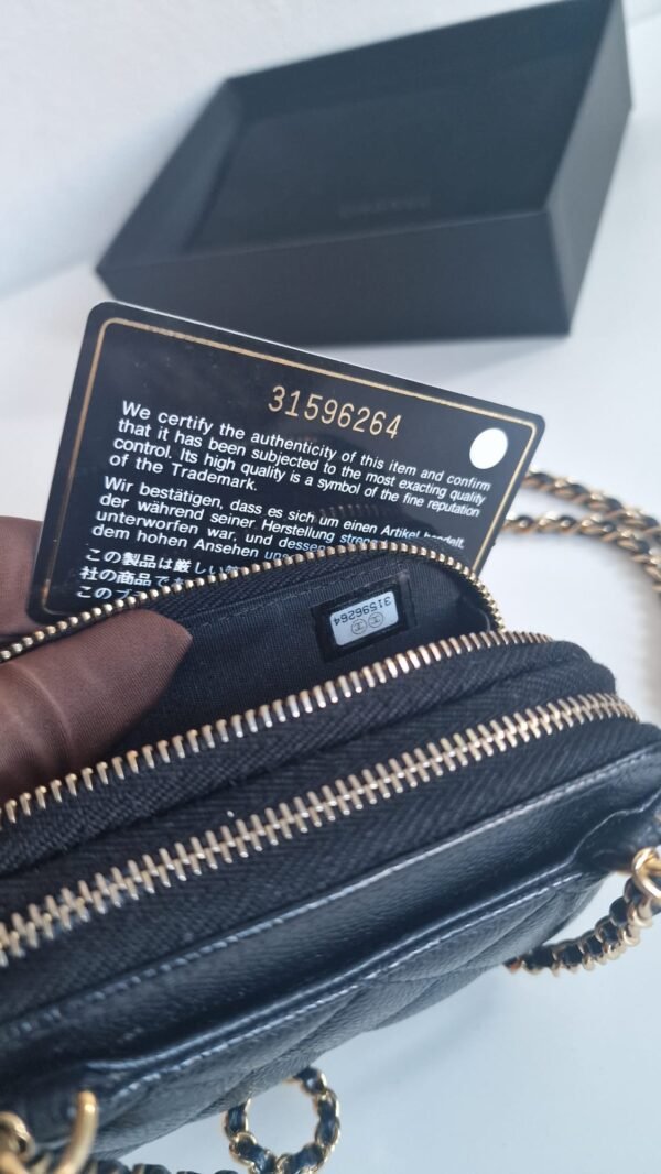 Chanel Miss Coco Quilted Zip Card Holder serial card