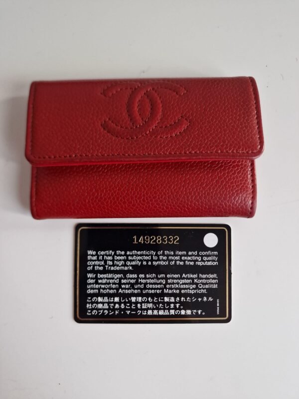 Chanel Card Holder Red caviar front plus card Chanel Card Holder Red caviar front plus card