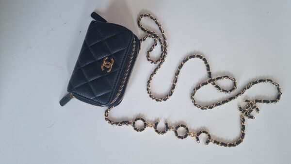 Chanel Miss Coco Quilted Zip Card Holder zoomed out