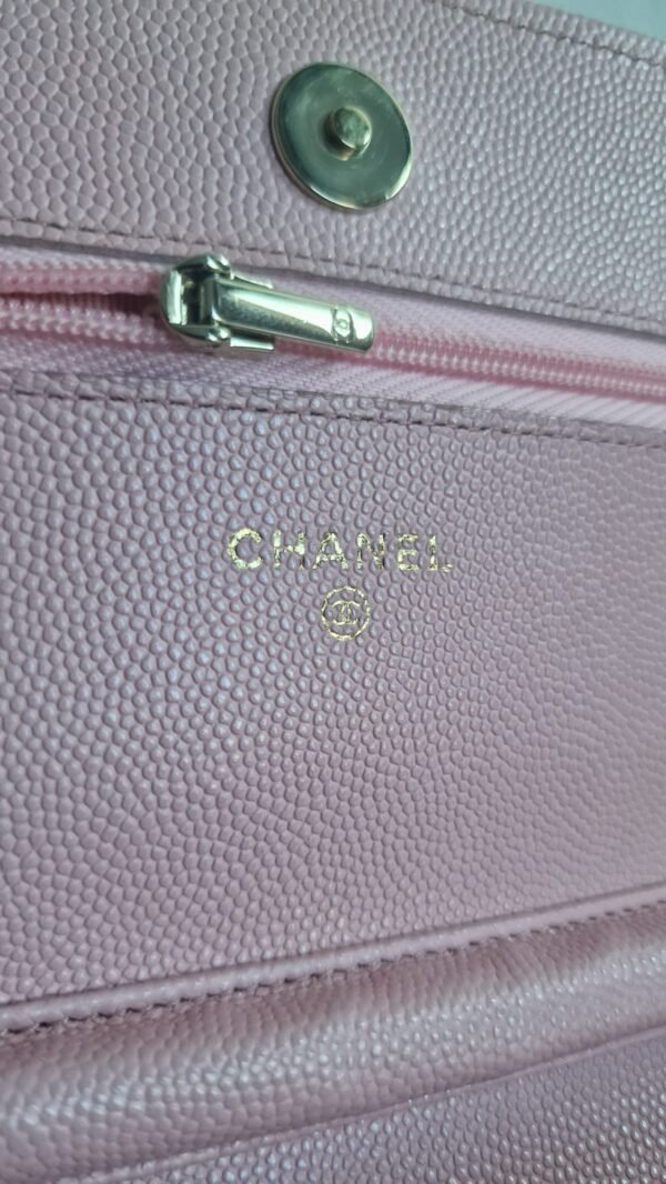 Chanel classic WOC GHW pink caviar zipper