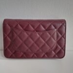Chanel WOC dark red back