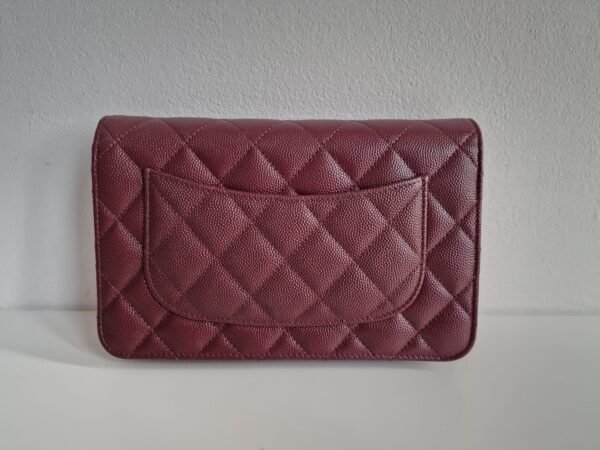 Chanel WOC dark red back