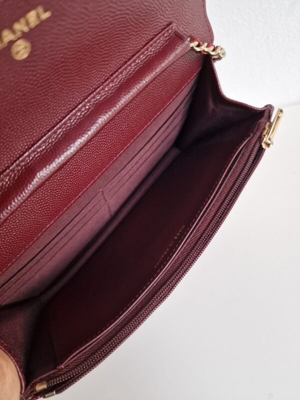 Chanel WOC dark red inside 2
